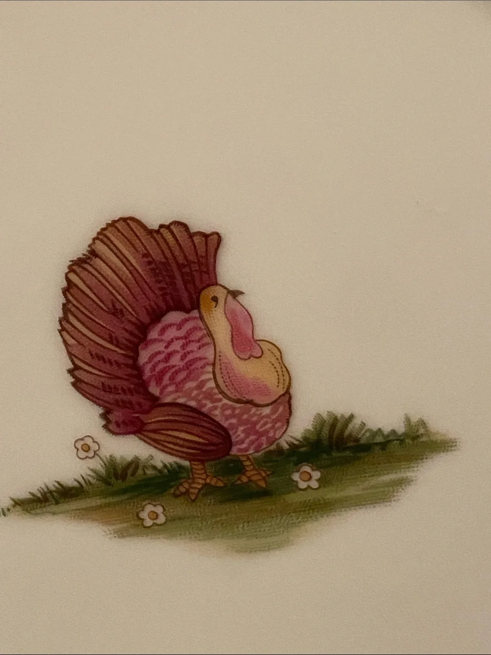 1(single) VTG FITZ & FLOYD BASSE-COUR SALAD Replacement Plate Turkey Image